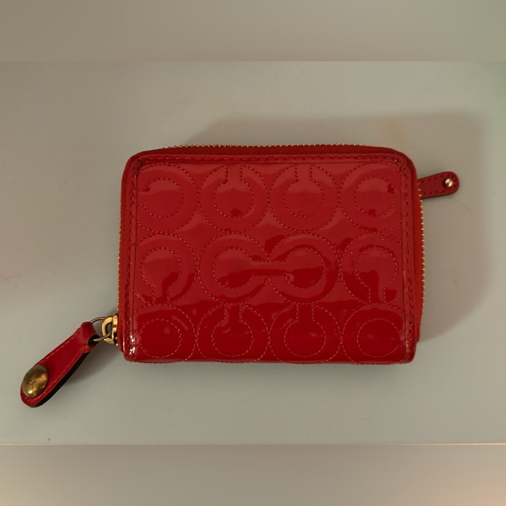 Cherry red coach wallet